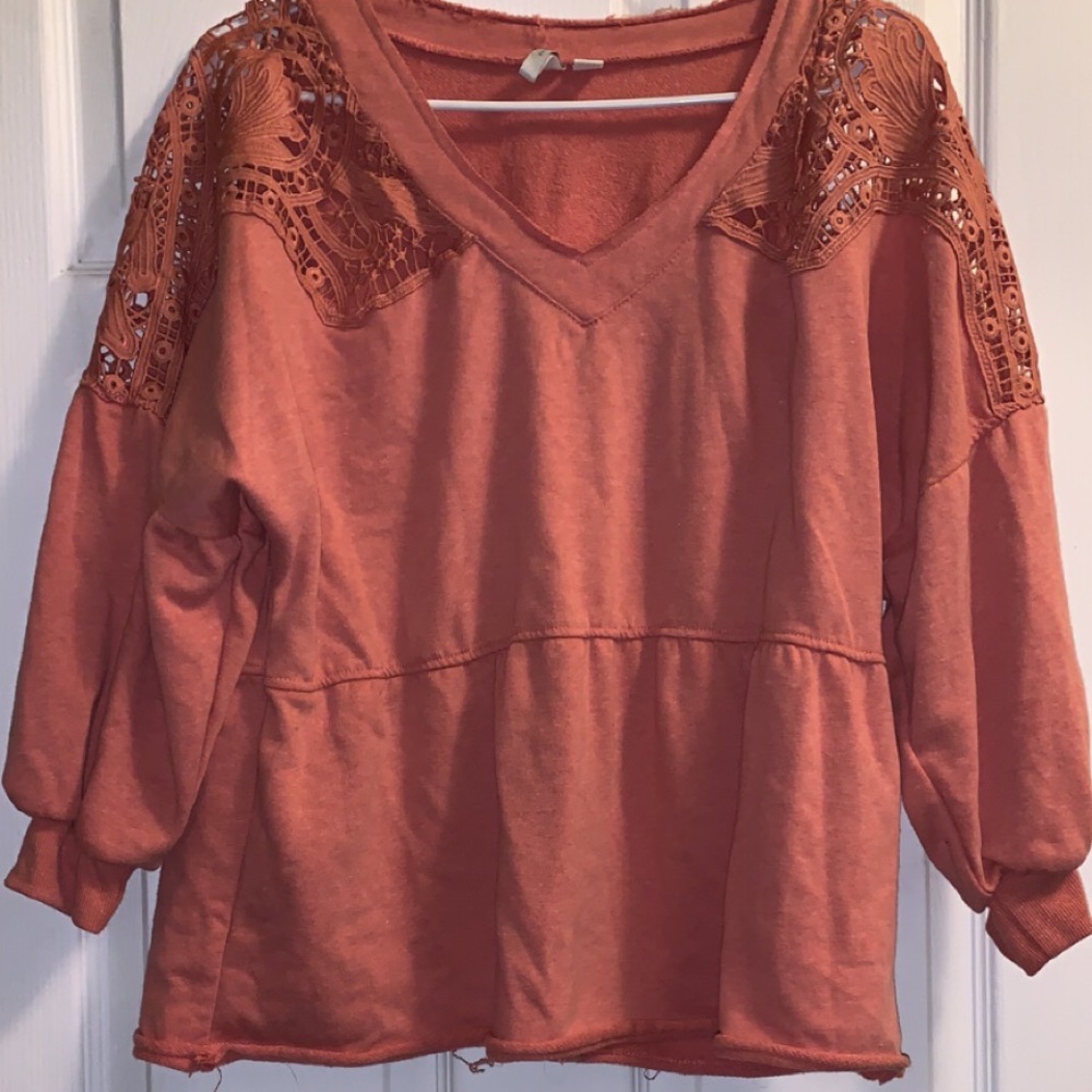 Pink Blouse with Lace